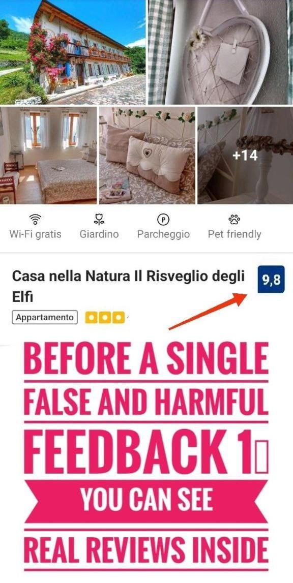 Casa Nella Natura Il Risveglio Degli Elfi 페다베나 외부 사진